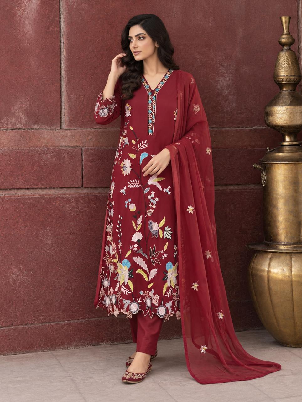 Rupavanti Embroidered Straight Kurta Set