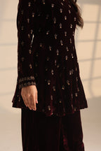 Reshma Wine Velvet Set