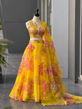 Rubina Mustard lehenga Set