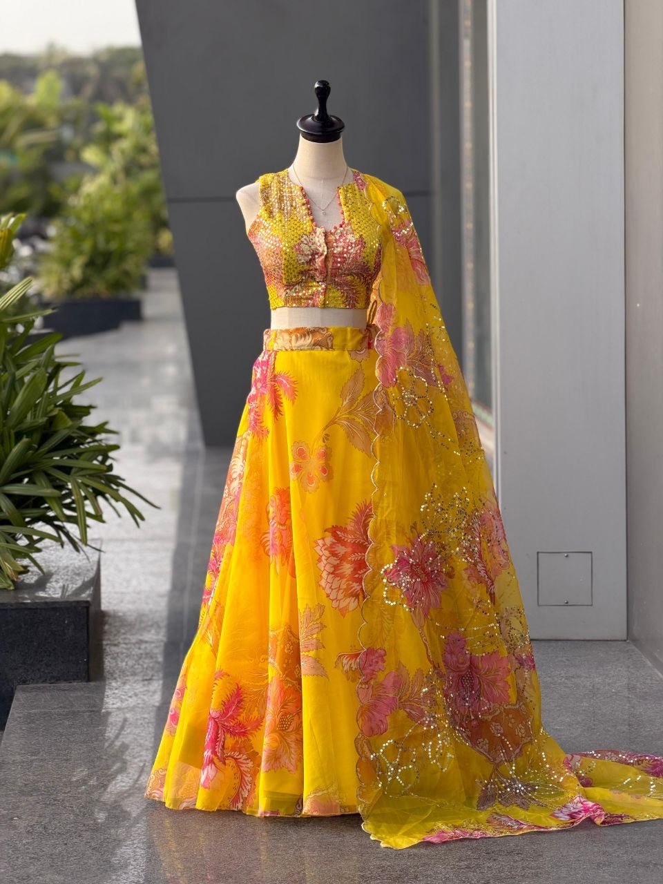Rubina Mustard lehenga Set