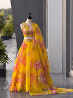 Rubina Mustard lehenga Set