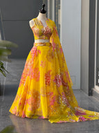 Rubina Mustard lehenga Set