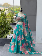 Riva Teal Lehenga Set