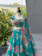 Riva Teal Lehenga Set