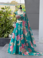Riva Teal Lehenga Set