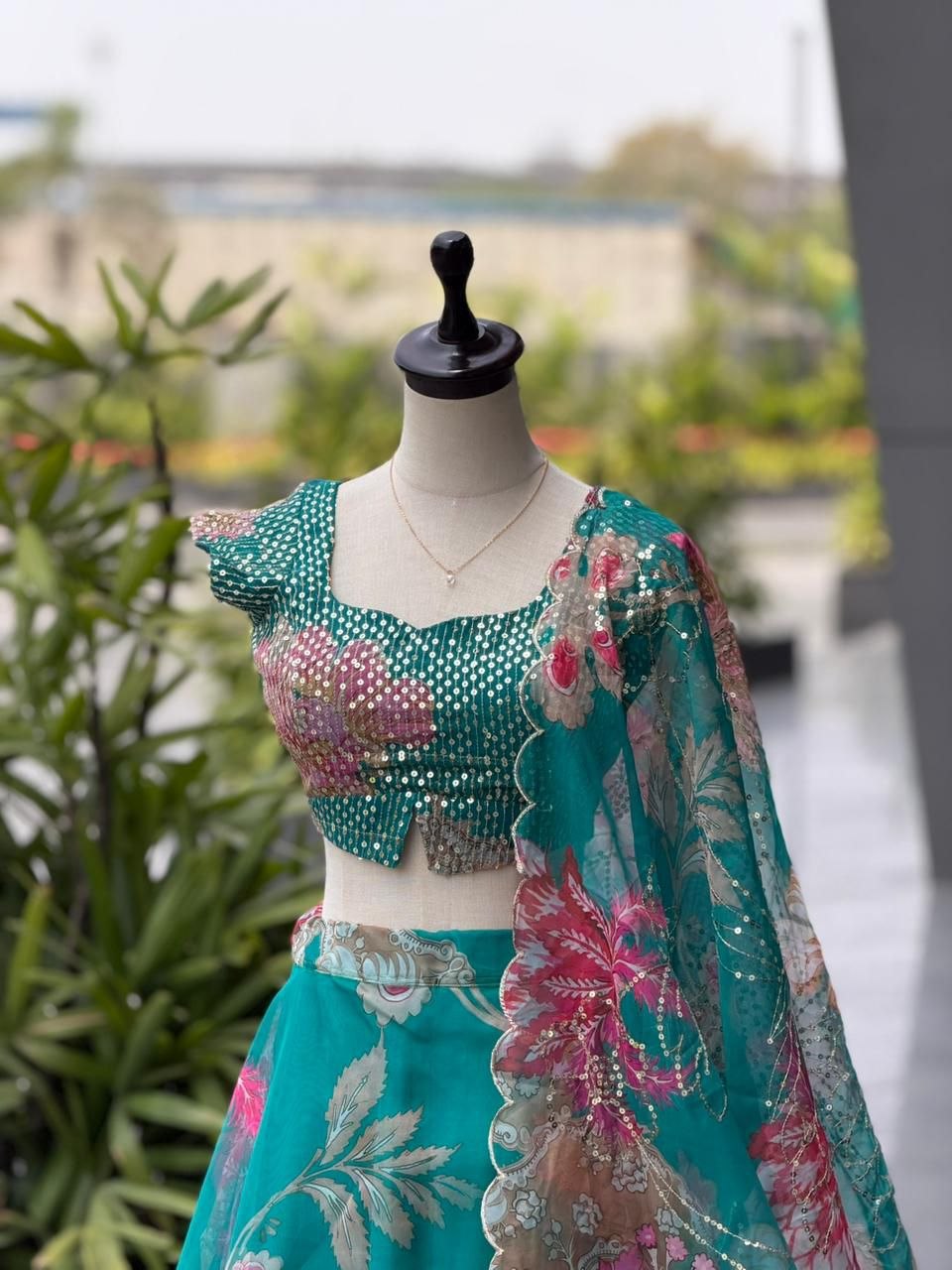 Riva Teal Lehenga Set